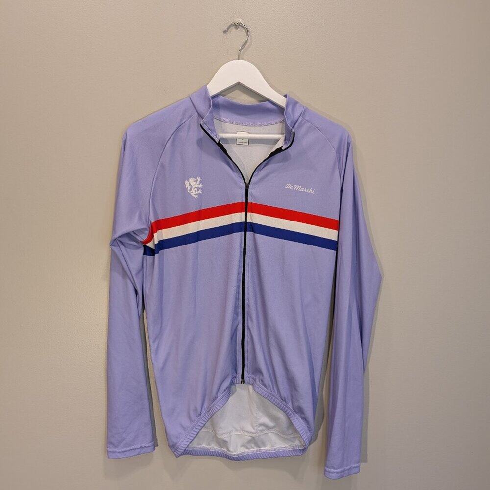 De Marchi Cycling Jersey Womens Full Zip Athletic Biking Gear - Size XL